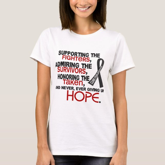 Supporting Admiring Honoring 3.2 Melanoma T-Shirt (Front)