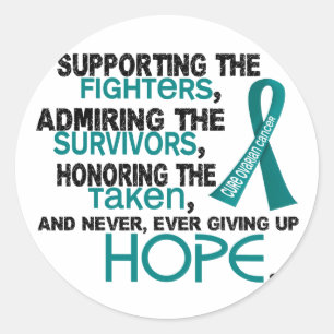 Supporting Admiring Honoring 3.2 Ovarian Cancer Classic Round Sticker