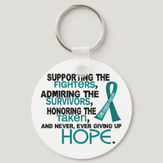 Supporting Admiring Honoring 3.2 Ovarian Cancer Keychain