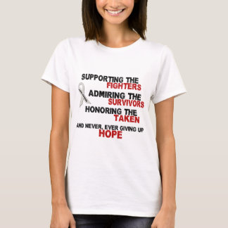 Supporting Admiring Honoring 3 LUNG CANCER T-Shirt