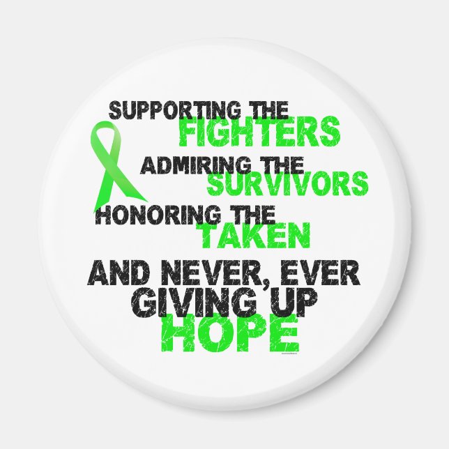 Supporting Admiring Honoring 3 LYMPHOMA Magnet (Front)