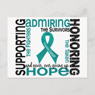 Supporting Admiring Honoring 9 Ovarian Cancer Postcard