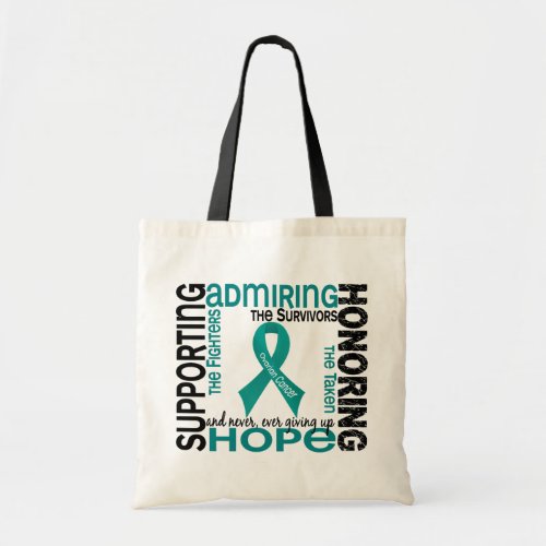 Supporting Admiring Honoring 9 Ovarian Cancer Tote Bag