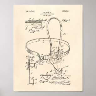 Supporting Belt 1922 Patent Art - Old Peper Poster