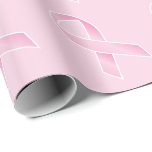 Supporting Breast Cancer Pink Ribbon Wrapping Paper