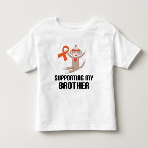 Supporting My Brother Orange Awareness Ribbon Toddler T_shirt