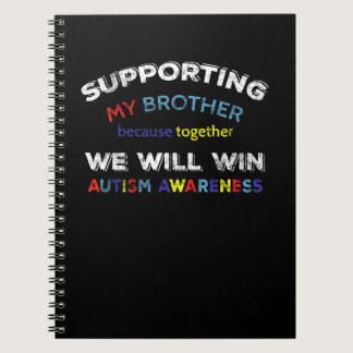 Supporting My Brother Puzzle Autism Awareness Notebook