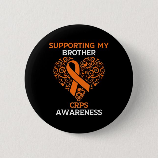 Supporting My Brother Rsd Crps Awareness Month Ora Button (Front)