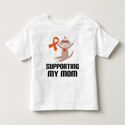 Supporting My Mom Orange Awareness Ribbon Toddler T_shirt