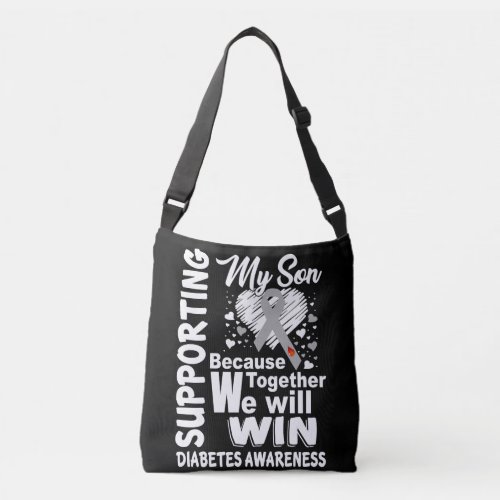Supporting My Son Diabetes Awareness Month Crossbody Bag