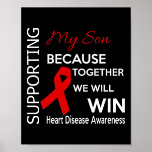Supporting My Son Heart Disease Awareness  Poster