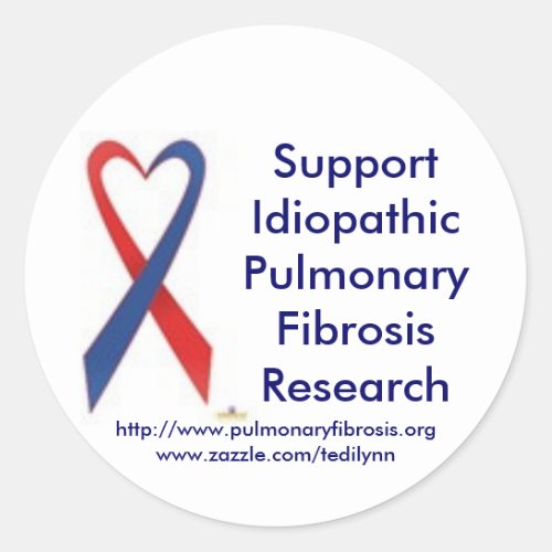 Supporting Pulmonary Fibrosis Sticker