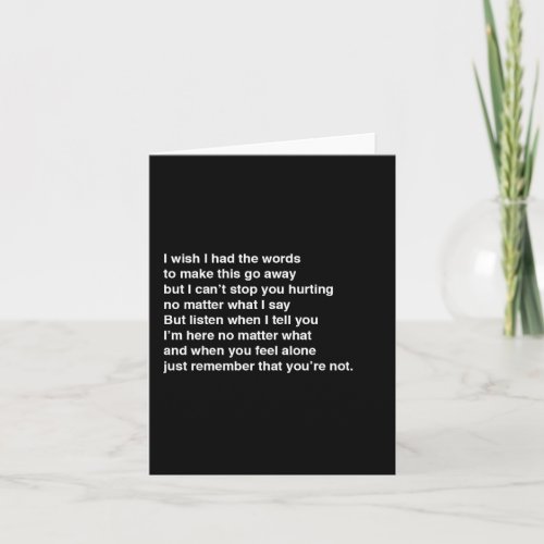 Supporting someone you love card