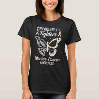 Supporting The Fighters Uterine Cancer Awareness T T-Shirt