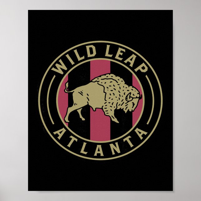 Supporting The Five Stripes Atlanta Soccer  Poster (Front)