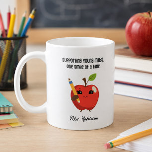 Supporting Young Minds Smiles Teacher Aide Life Coffee Mug