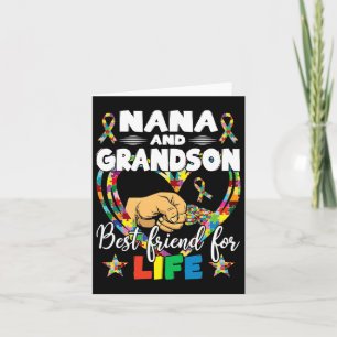 Supportive Women Autism Awareness Nana And Grandso Card