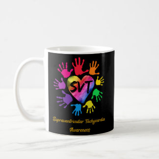 Supraventricular Tachycardia Awareness Hands Coffee Mug