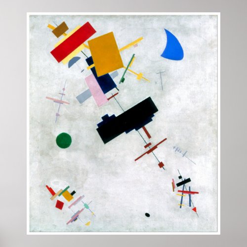 Suprematism abstract art  poster