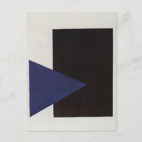 Suprematism with Blue Triangle and Black Square Postcard