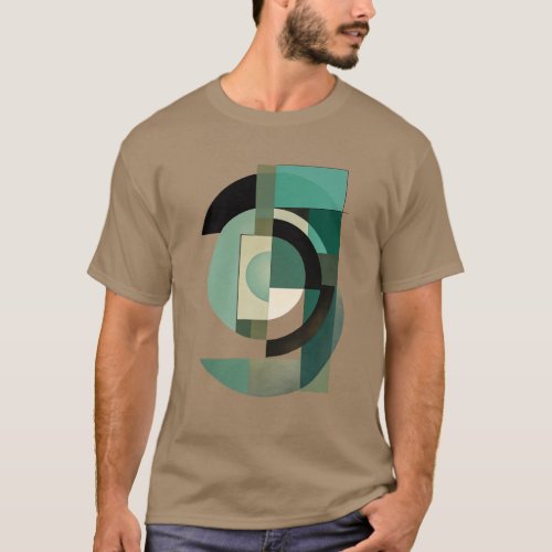 Suprematist Style Geometric Abstract Art T_shirt