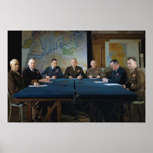 Supreme Allied Command Meeting _ London _ 1944 Poster