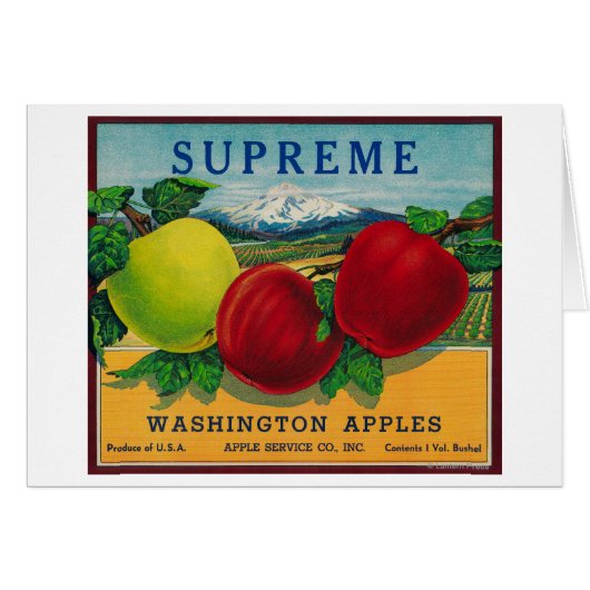 Supreme Apple Label - Washington State Cards (Front Horizontal)