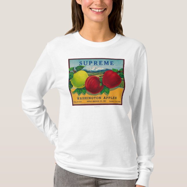 Supreme Apple Label - Washington State T-Shirt (Front)