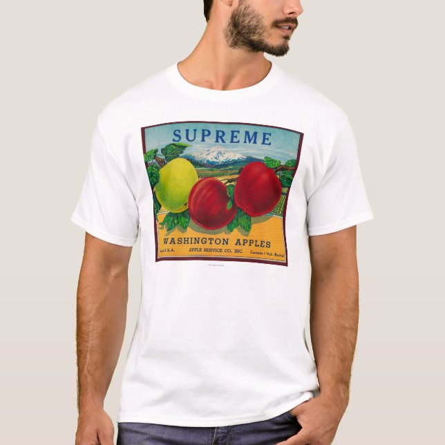 Supreme Apple Label - Washington State T-Shirt (Front)