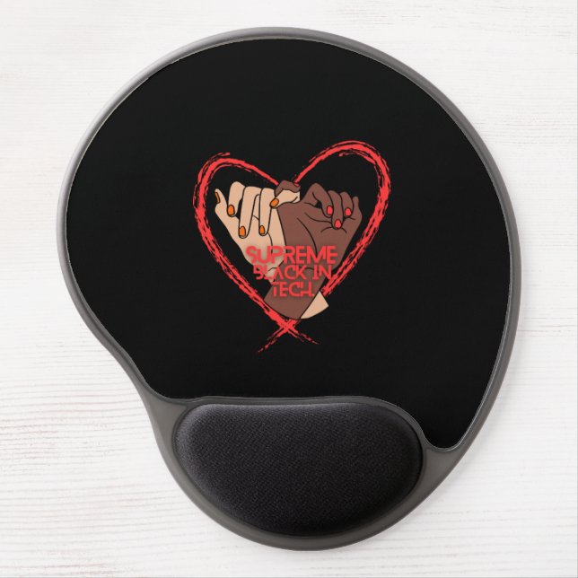 Supreme Black In Tech Mouse Pad  (Front)