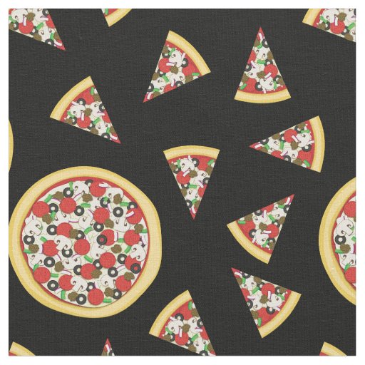 Supreme Combo Pizza Cute Food Kids Fabric