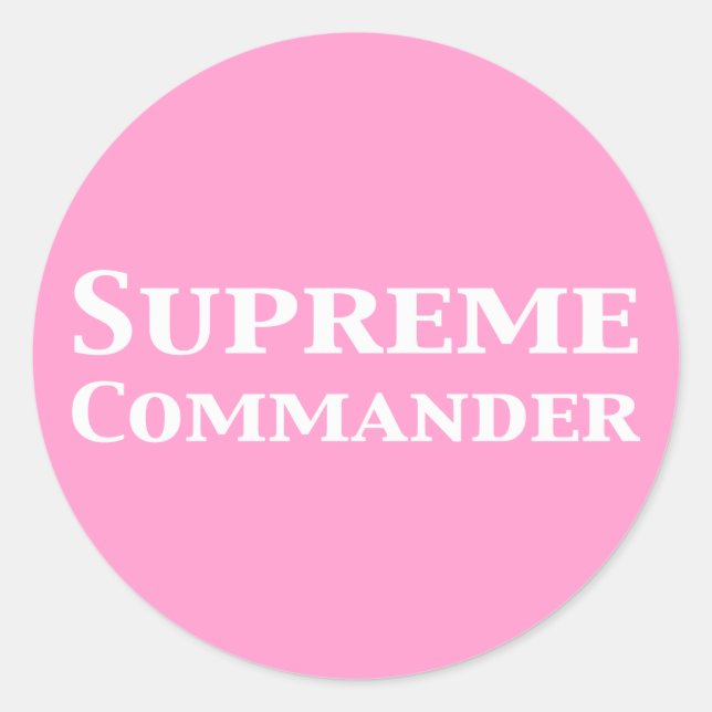 Supreme Commander Gifts Classic Round Sticker (Front)