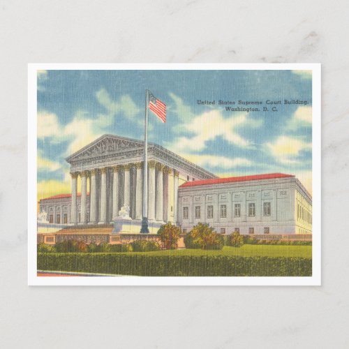 Supreme Court Building Vintage Washington DC Postcard