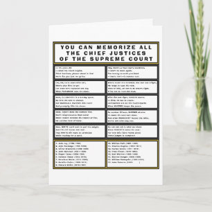 Supreme Court Chief Justice Funny Poetry Birthday Card