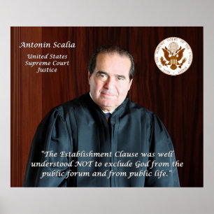 Supreme Court Justice Antonin Scalia & Court Seal Poster