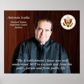 Supreme Court Justice Antonin Scalia & Court Seal Poster