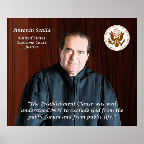 Supreme Court Justice Antonin Scalia  Court Seal Poster