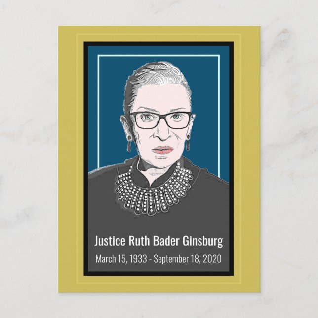 Supreme Court Justice Ruth Bader Ginsburg Postcard (Front)