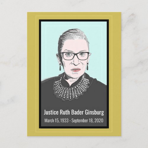 Supreme Court Justice Ruth Bader Ginsburg Postcard