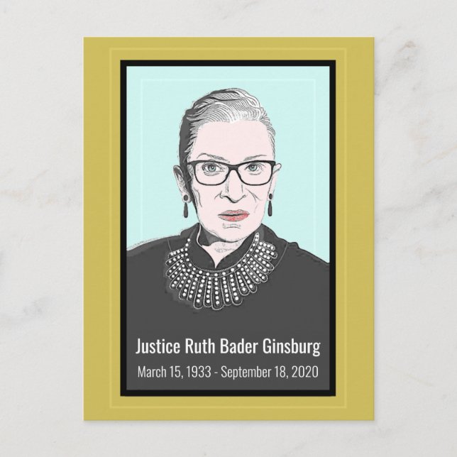 Supreme Court Justice Ruth Bader Ginsburg Postcard (Front)