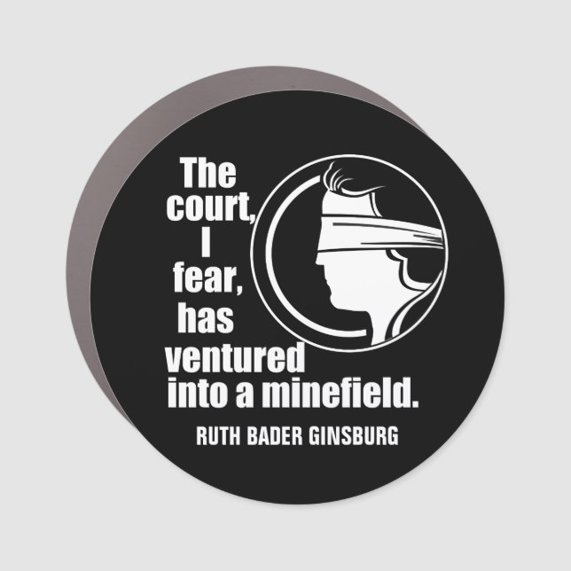Supreme Court Ruth Bader Ginsburg Pro Choice Quote Car Magnet (Front)