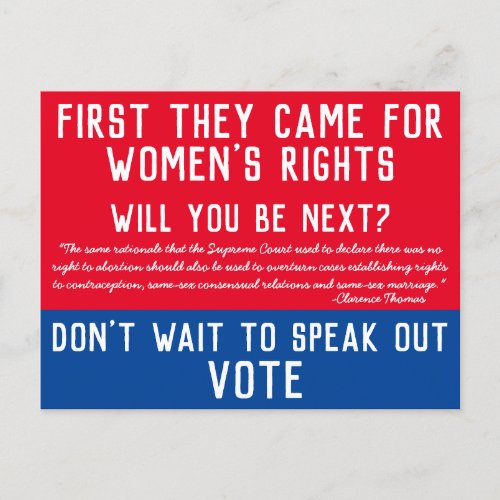 Supreme Court Takes Away Rights Get Out the Vote Postcard