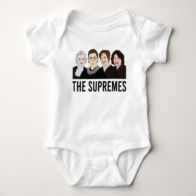 Supreme Court Women, Ruth Bader Ginsburg Baby Bodysuit (Front)