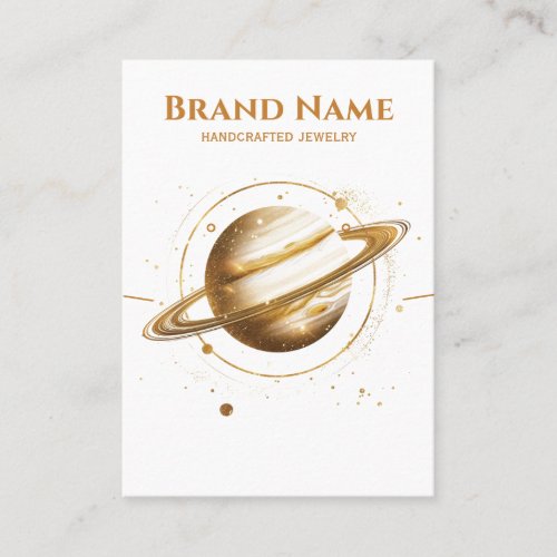 Supreme Gold Saturn Jewelry Display Business Card