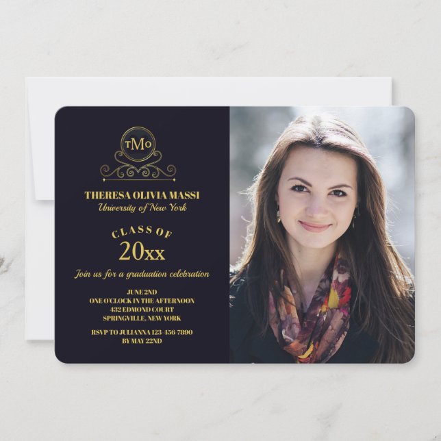 Supreme Graduate Photo Invitation (Front)