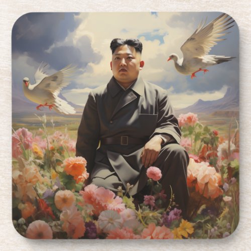 Supreme Leader Kim Jong Un Beverage Coaster