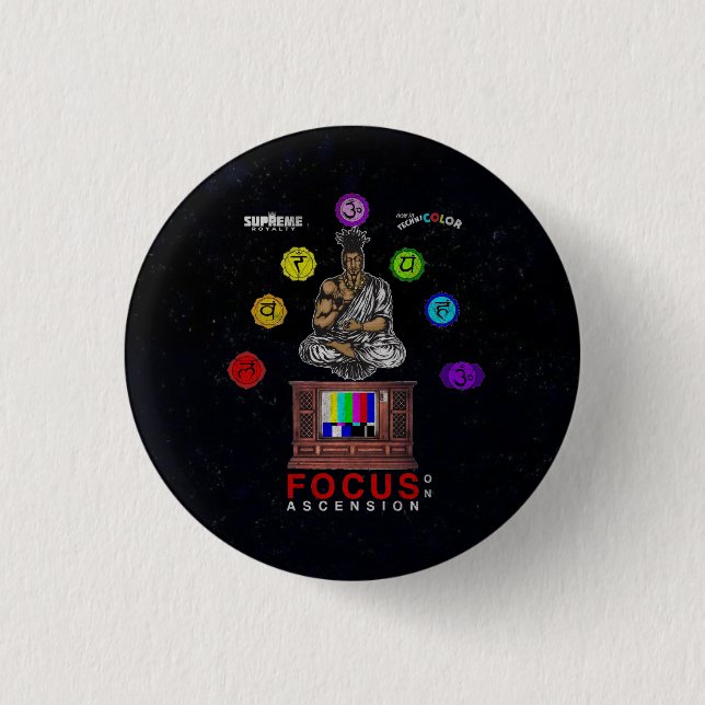 Supreme Royalty Ascension Focus Button (Blk/Multi) (Front)