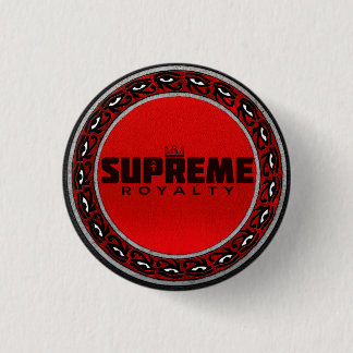 Supreme Royalty Logo Button (Red/Black/Silver)