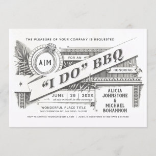 Supreme Vintage I Do BBQ Invitations