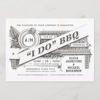 Supreme Vintage I Do Bbq Invitations by Anything_Goes at Zazzle